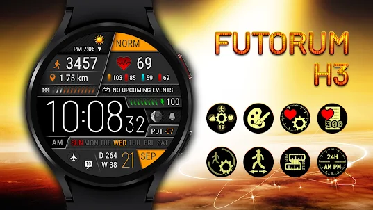 Futorum H3 Digital watch face