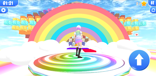 Rainbow block obby anime girl