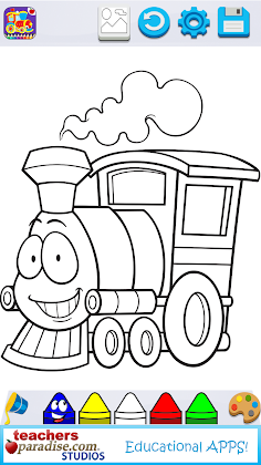 Trains & Locomotives Coloring  - Screenshot 3