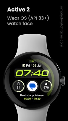 Active 2: Wear OS 4 watch faceのおすすめ画像1
