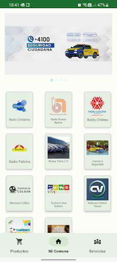 Android application Mi Comercio Colbún screenshort