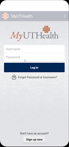 Android application MyUTHealth screenshort