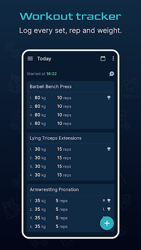 GymSet - Workout Log Tracker Screenshot 1 - AppWisp.com