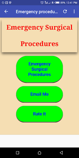 Emergency Surgical and Medical Procedures