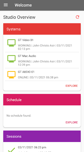 Android application My Studio by Studio Manager screenshort