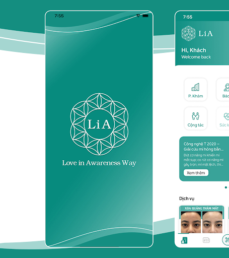 Android application Trang Beauty Center screenshort