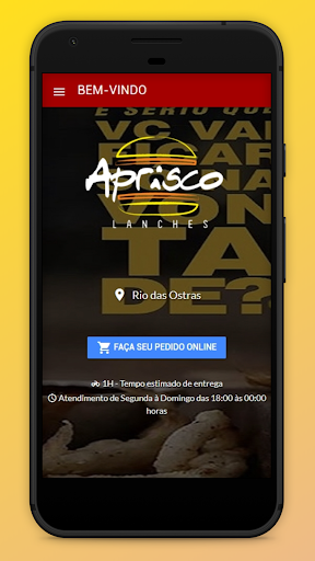 Android application Aprisco Lanches screenshort