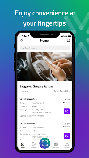 Android application Volt EV Charging screenshort