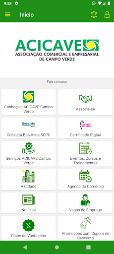 Android application ACICAVE Campo Verde screenshort