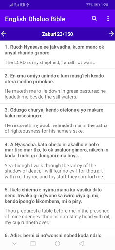 Muma Maler - English Luo Bible Screen 2