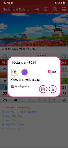 Nederland Kalender 2024 Screen 3