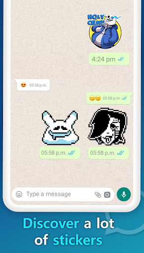 Android application Under-Tale Chat Sans Stickers screenshort