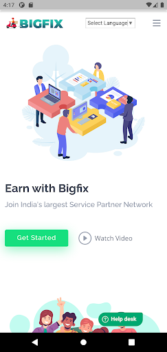 Android application Bigfix Servicer screenshort