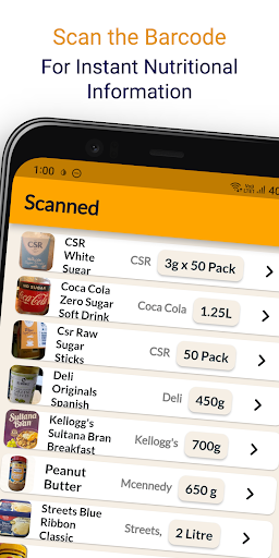 NutriScan: Know What You Eat Screen 2