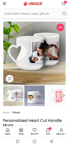 Android application Unique Gifts screenshort