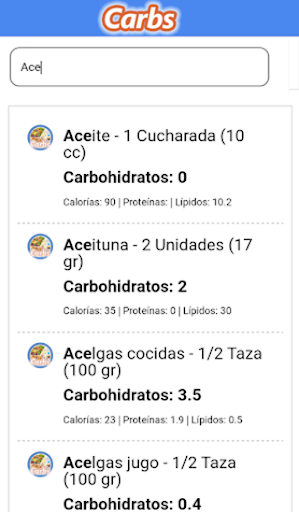 Carbs Screen 2