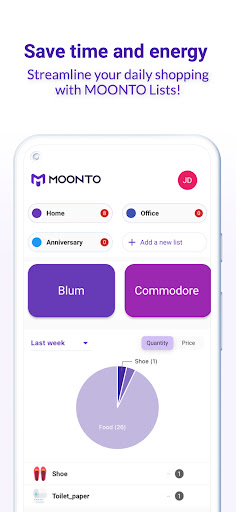 Moonto - Shopping List Maker Screen 3