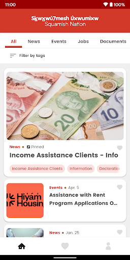 Squamish Nation Members App Screen 2