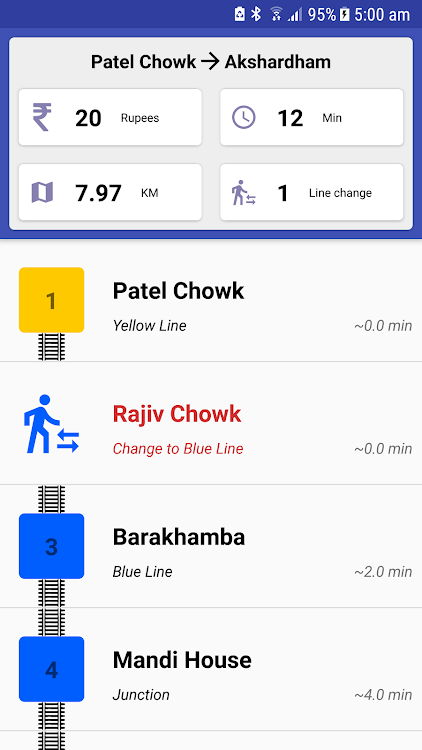 Delhi Metro Nav Fare Route Map - 11.0.1 - (Android)