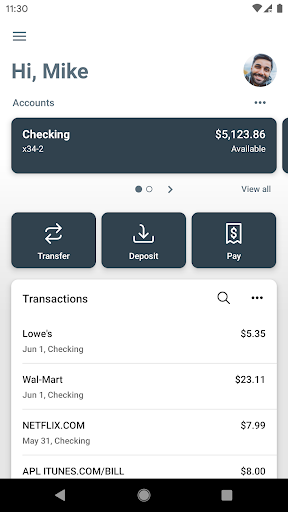 Gateway Bank Mobile App Screen 2