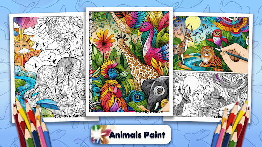 Animal Drawing & Coloring Book