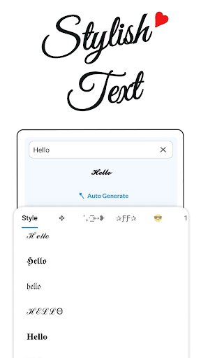 Screenshot of Stylish Text- Letter Style Art