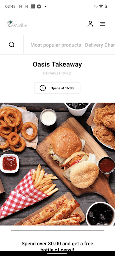 Android application Oasis Takeaway Driffield screenshort