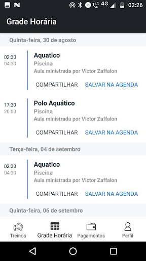 Treino e Saúde - Agende aulas