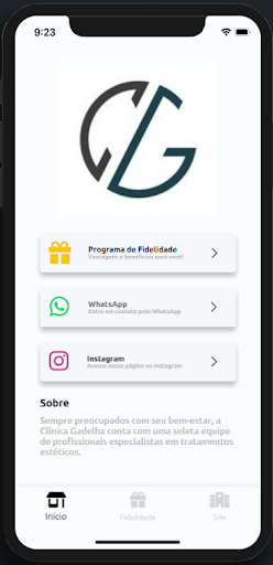 Android application Clinica Gadelha screenshort