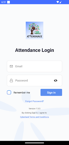 Android application Little Treehouse Attendance screenshort