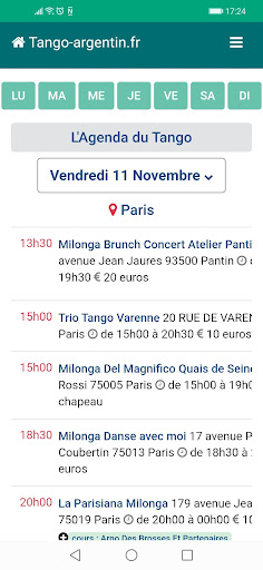 Android application Tango-argentin.fr screenshort