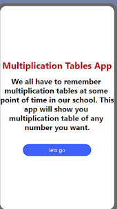 Multiplication Tables App-ALI