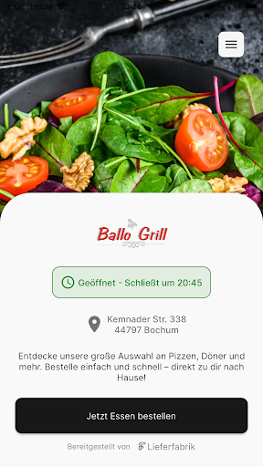 Android application Ballo Grill in Bochum screenshort