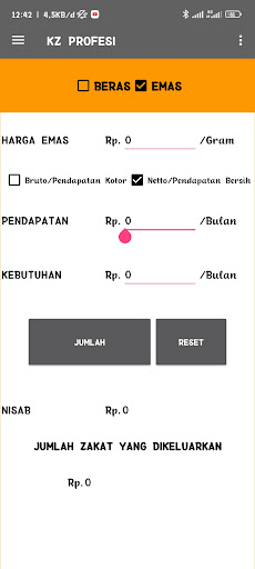 Kalkulator Zakat Profesi Screen 3