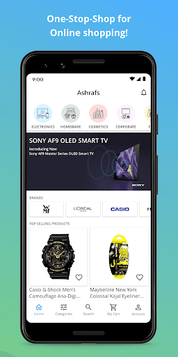 Android application Ashrafs - Online Shopping App screenshort