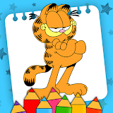 Yellow Cat Garfi Coloring Game icon