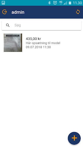 Admind Bilagsscanner Screen 2