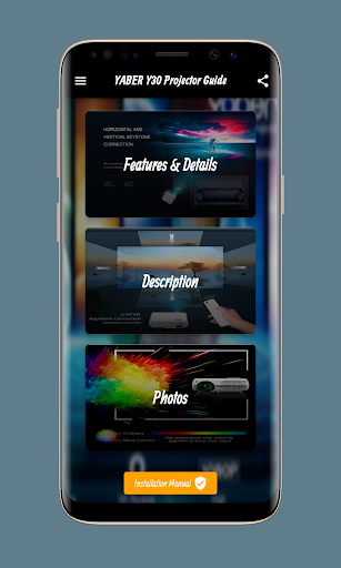 Android application YABER Y30 Projector Guide screenshort