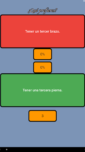 Android application ¿Qué prefieres? screenshort