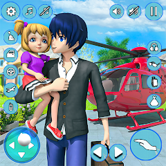 Anime Father Virtual Family Mod apk скачать последнюю версию бесплатно