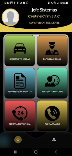 CentinelAPP Screen 2