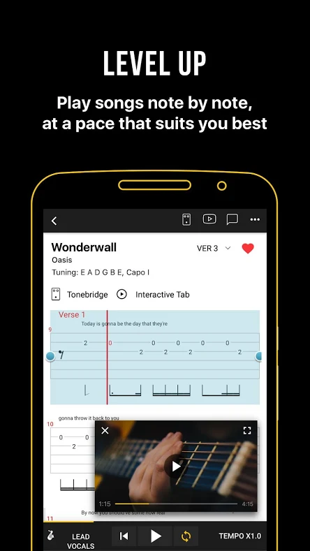Android application Ultimate Guitar: Chords & Tabs screenshort