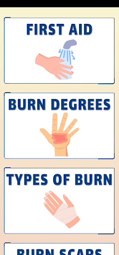 Android application Burn Care screenshort