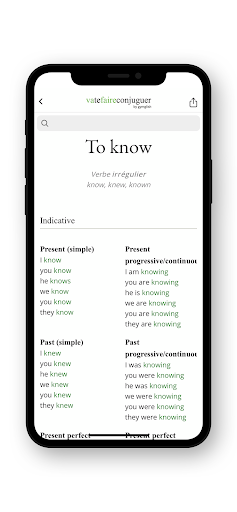 English Conjugation Screen 3