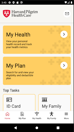 Harvard Pilgrim Mobile Screen 2