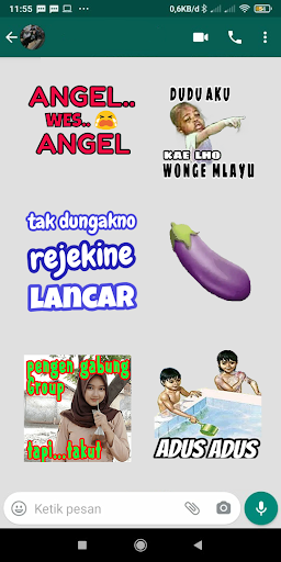 Stiker WA Perang Gambar Lucu Ngakak WAStickerApps