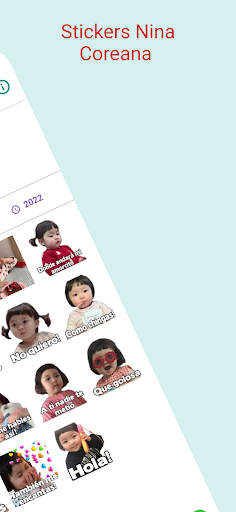 Stickers Niña Coreana Screen 2