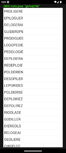 LetMix for Wordfeud (French) Screen 2