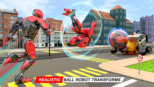 Red Ball Robot Transform – Fly 2