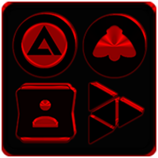 Black and Red Icon Pack logo